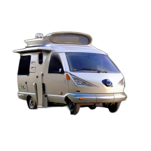 car, animal, 3d render, photorealistic, concept art, future, hitchhiking, caravan transparent PNG cut-out