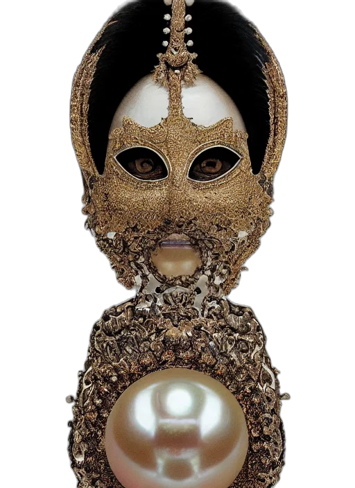 mask, jewelry, crown, face, hyperrealism, detailed, textures, award transparent PNG cut-out