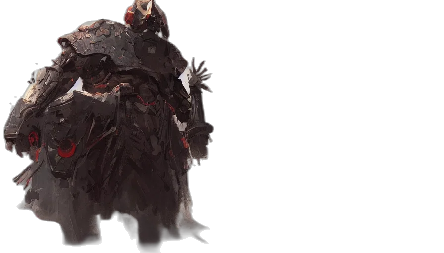mask, creature, hair, crown, concept art, fantasy art, 3d render, dark transparent PNG cut-out