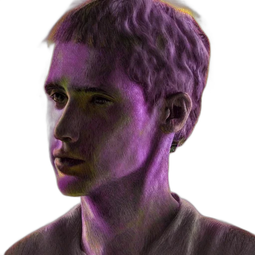 face, mask, creature, robot, vaporwave, 3d render, photorealistic, cyberpunk transparent PNG cut-out