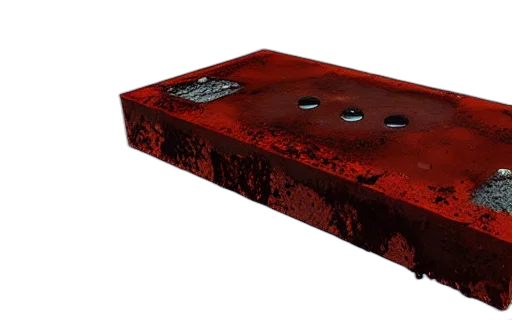 furniture, 3d render, red, rust transparent PNG cut-out