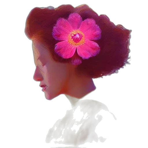 flower, crown, face, staff, photorealistic, oil painting, watercolor, concept art transparent PNG cut-out