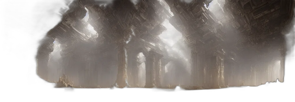 building, concept art, fantasy art, 3d render transparent PNG cut-out