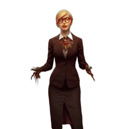 staff, jacket, concept art, pixel art, cartoon, 3d render, dark, perfectly transparent PNG cut-out