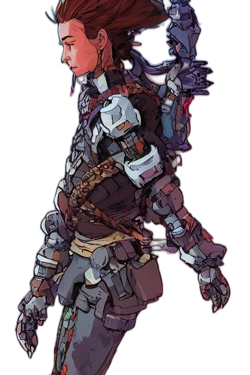 weapon, robot, staff, sword, concept art, pixel art, cyberpunk, fantasy art transparent PNG cut-out