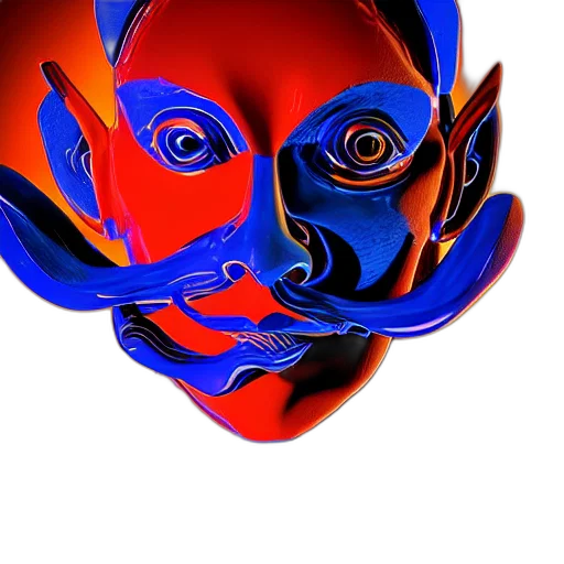 mask, face, crown, 3d render transparent PNG cut-out