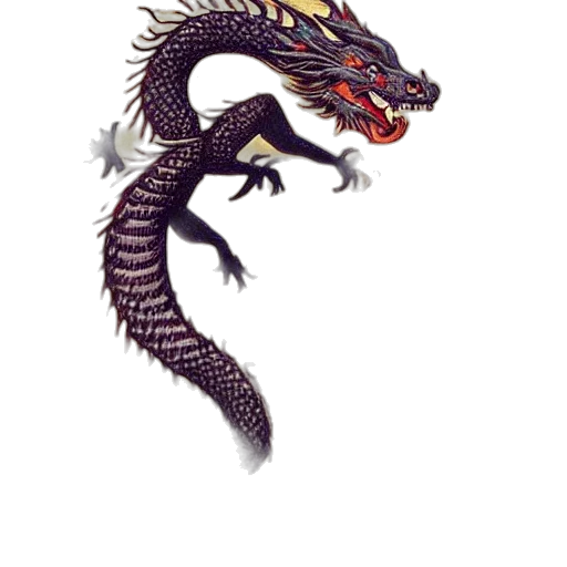 dragon, creature, animal, staff transparent PNG cut-out
