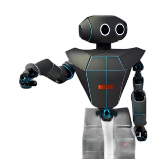 robot, 3d render, concept art, game transparent PNG cut-out