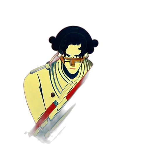 staff, jewelry, jacket, weapon, cartoon, pixel art, anime, concept art transparent PNG cut-out
