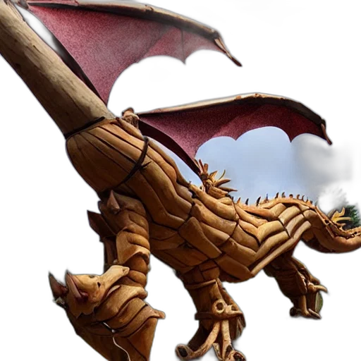 dragon, creature, animal, staff, concept art, fantasy art, 3d render, photorealistic transparent PNG cut-out