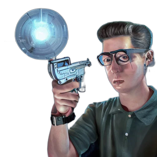 weapon, staff, robot, jacket transparent PNG cut-out