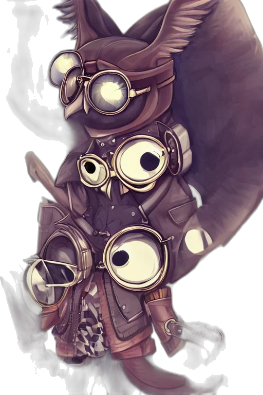 robot, mask, staff, creature, concept art, fantasy art, watercolor, pixel art transparent PNG cut-out