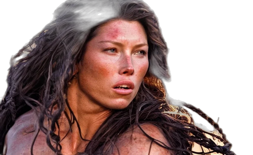 hair, face, photorealistic, fire transparent PNG cut-out