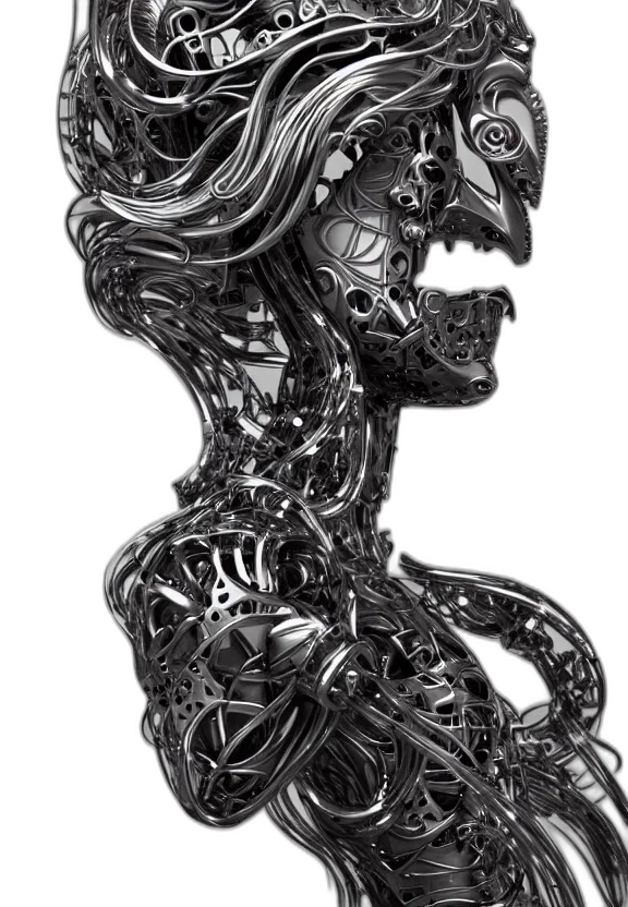 mask, robot, creature, dragon, concept art, fantasy art, comic book art, 3d render transparent PNG cut-out