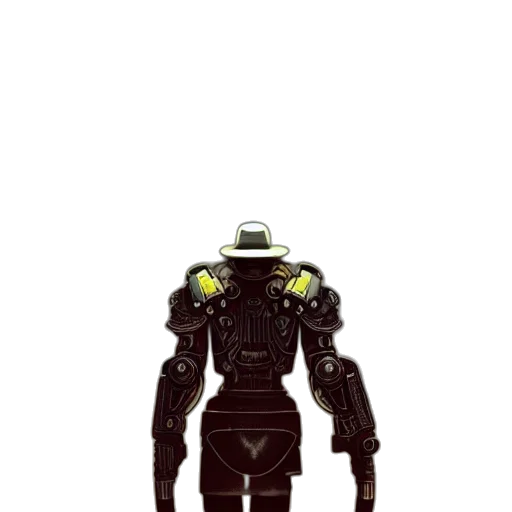robot, staff, creature, animal, concept art, 3d render, pixel art, cyberpunk transparent PNG cut-out