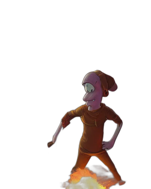 staff, creature, mask, robot, concept art, 3d render, pixel art, cartoon transparent PNG cut-out