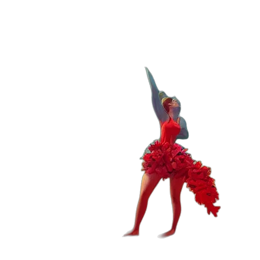 dress, creature, crown, hair, 3d render, concept art, pixel art, red transparent PNG cut-out
