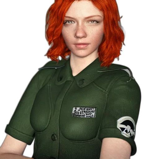 staff, jacket, face, photorealistic, concept art, 3d render, cartoon, green transparent PNG cut-out
