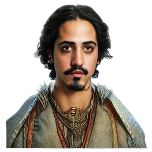 face, staff, photorealistic, fantasy art transparent PNG cut-out