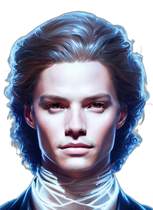 face, hair, crown, robot, photorealistic, fantasy art, comic book art, concept art transparent PNG cut-out