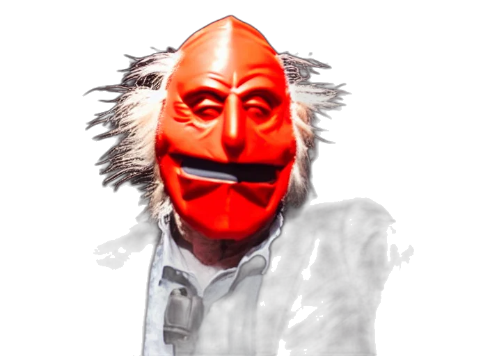 mask, face, creature, animal, concept art, 3d render, photorealistic, red transparent PNG cut-out