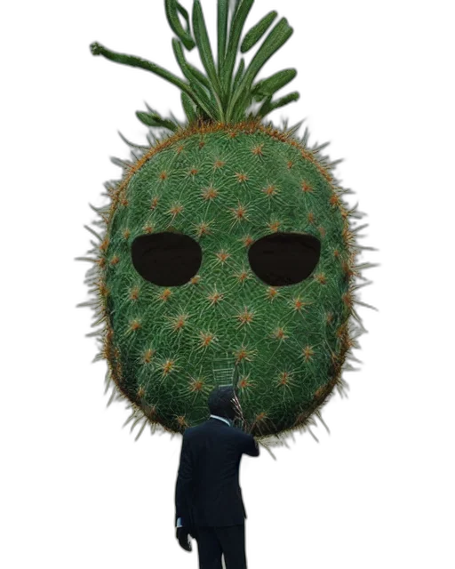 mask, creature, hat, crown, 3d render, concept art, photorealistic, pixel art transparent PNG cut-out