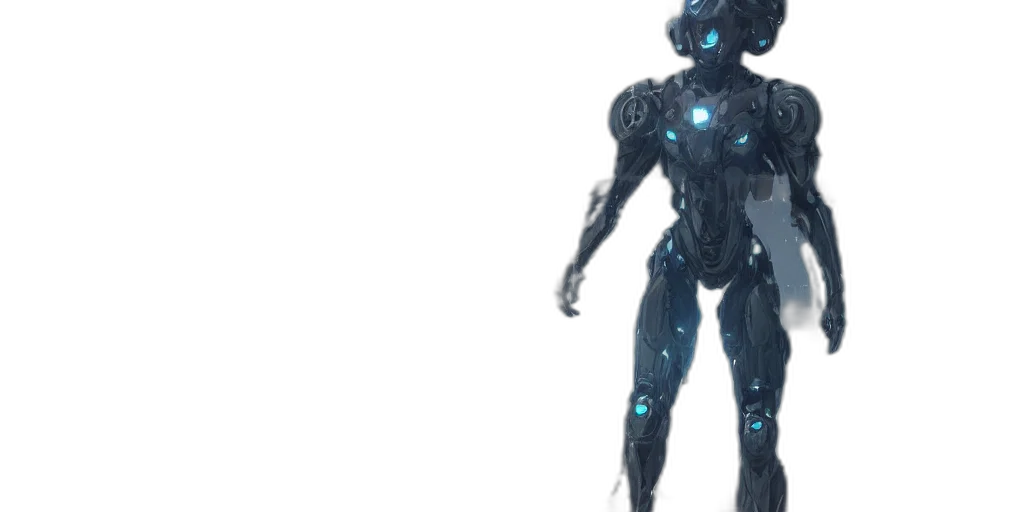 robot, creature, concept art, cyberpunk transparent PNG cut-out