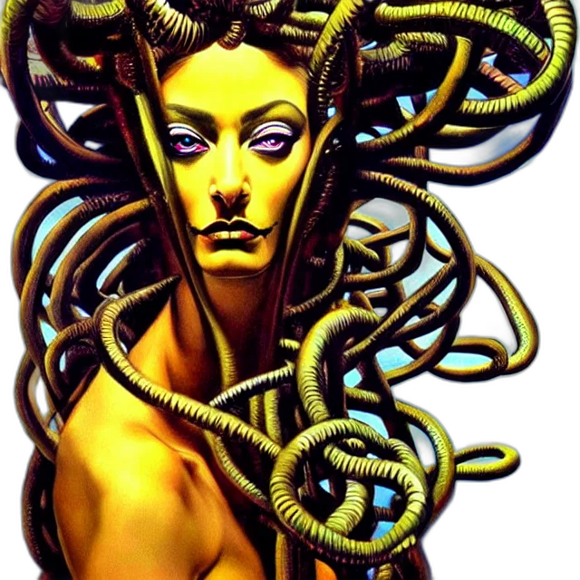 jewelry, creature, hair, comic book art transparent PNG cut-out