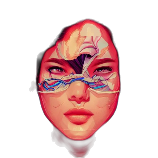 mask, face, crown, jewelry transparent PNG cut-out