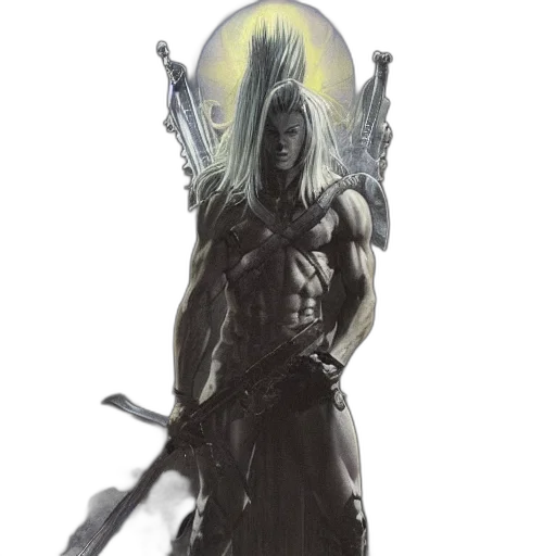 sword, staff, weapon, fantasy art transparent PNG cut-out