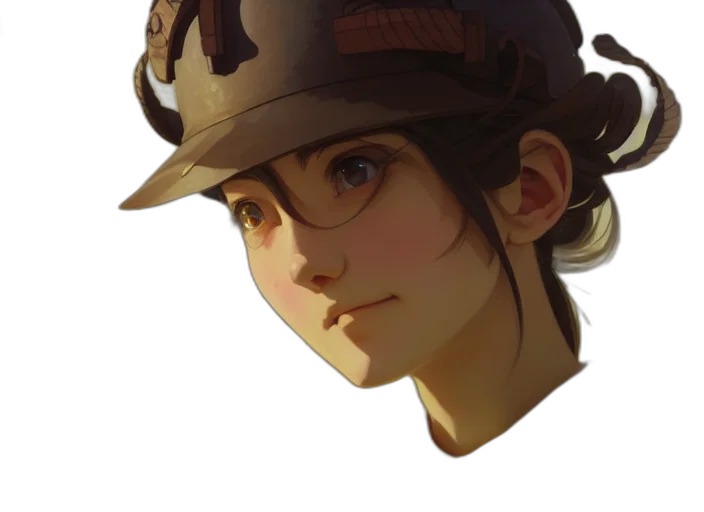 hat, face, staff, crown, concept art, photorealistic, anime, pixel art transparent PNG cut-out