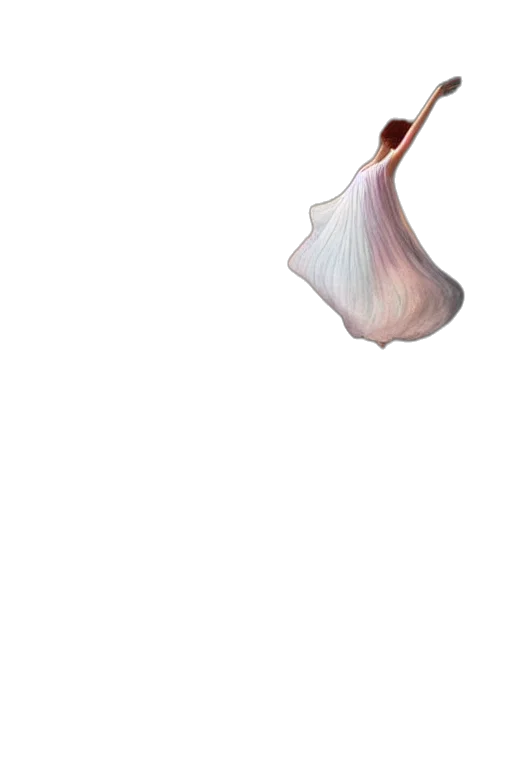 flower, hair, dress, creature transparent PNG cut-out