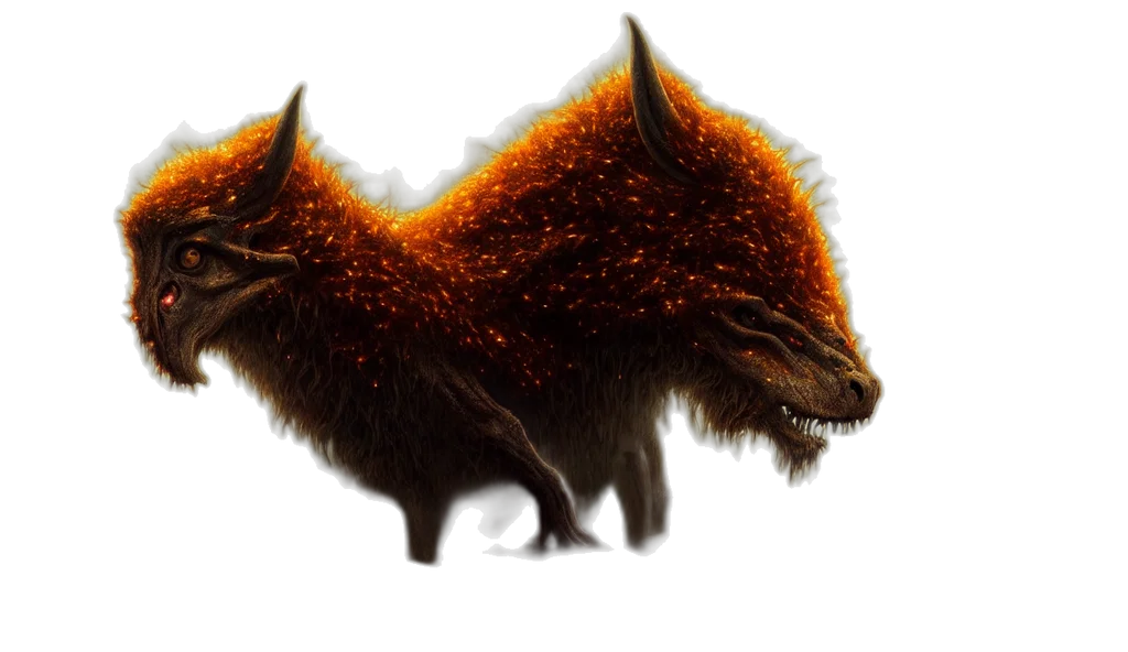dragon, creature, animal, hair, concept art, fantasy art, 3d render, photorealistic transparent PNG cut-out