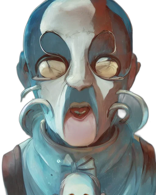 mask, face, creature, staff transparent PNG cut-out