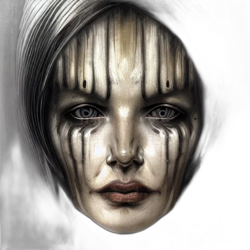 face, mask, robot, hair transparent PNG cut-out