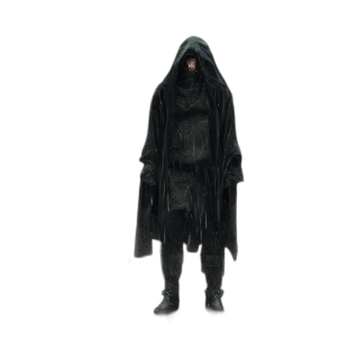 jacket, mask, staff, creature transparent PNG cut-out