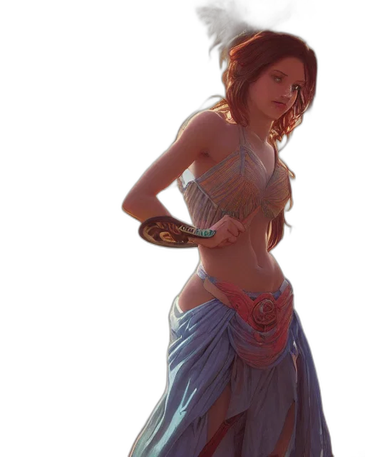 dress, sword, staff, jewelry, fantasy art, concept art, photorealistic, comic book art transparent PNG cut-out