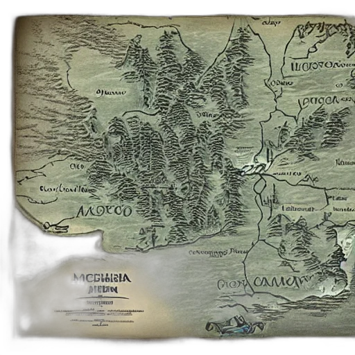 concept art, map, michigan, middle, earth transparent PNG cut-out