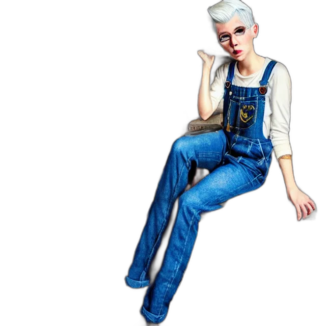 pixel art, concept art, photorealistic, cartoon, blue, full, body, pose transparent PNG cut-out