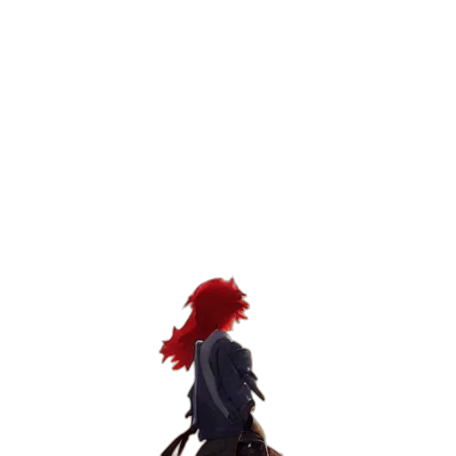 dress, jacket, hair, creature transparent PNG cut-out