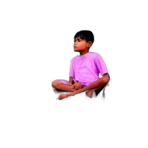 3d render, pixel art, photorealistic, year, old, boy, looks, lost transparent PNG cut-out