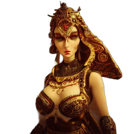 jewelry, crown, mask, staff, fantasy art, concept art, 3d render, photorealistic transparent PNG cut-out