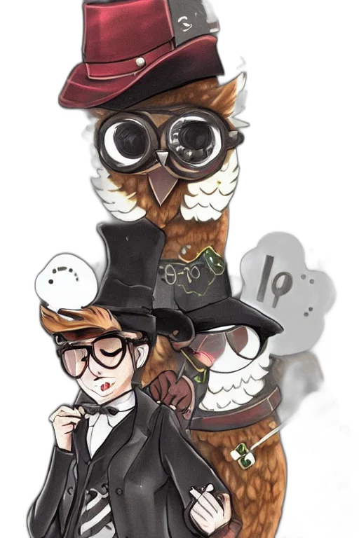 hat, mask, staff, concept art, fantasy art, cartoon, pixel art, monochrome transparent PNG cut-out