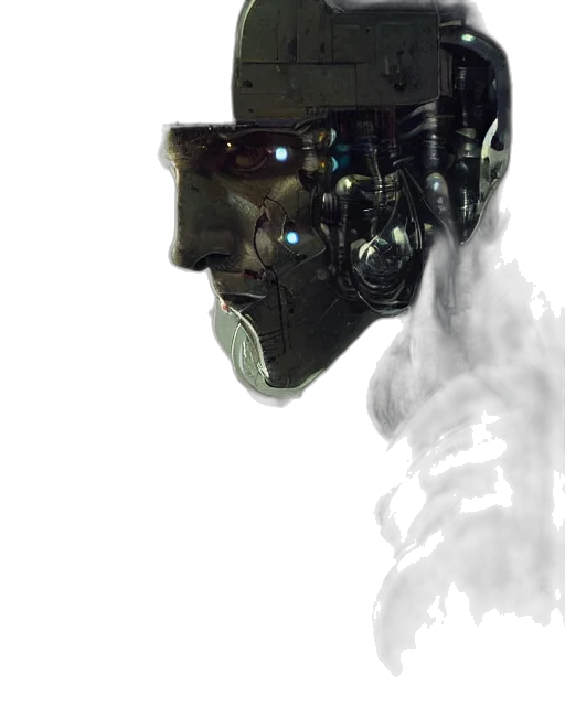 robot, mask, face, staff transparent PNG cut-out