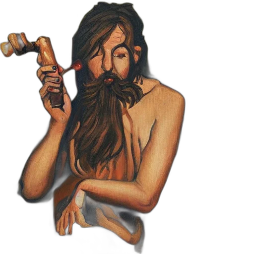 sword, staff, hair, weapon, oil painting, watercolor, concept art, photorealistic transparent PNG cut-out
