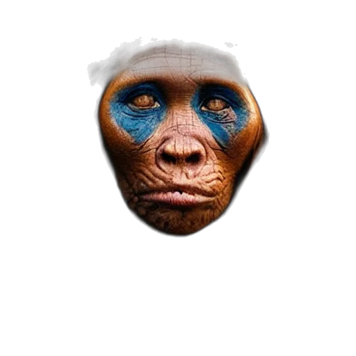 face, mask, animal, creature, photorealistic, concept art, 3d render, full transparent PNG cut-out