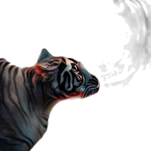 animal, creature, dragon, concept art, fantasy art, photorealistic, watercolor, fire transparent PNG cut-out