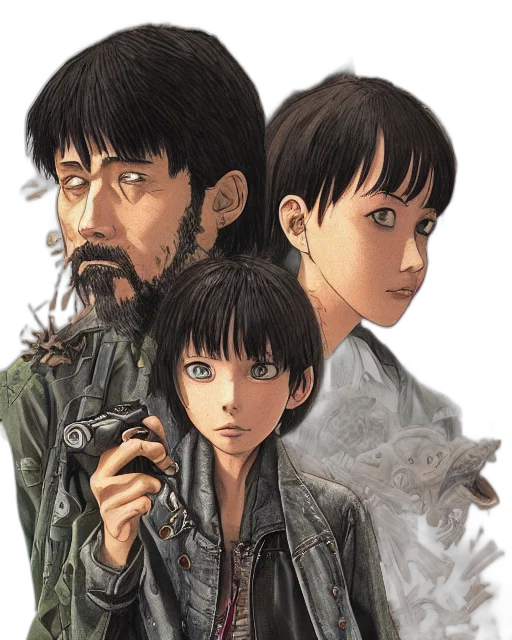 concept art, comic book art, photorealistic, anime transparent PNG cut-out