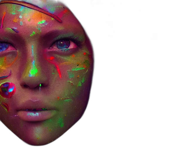 mask, face, photorealistic, 3d render transparent PNG cut-out