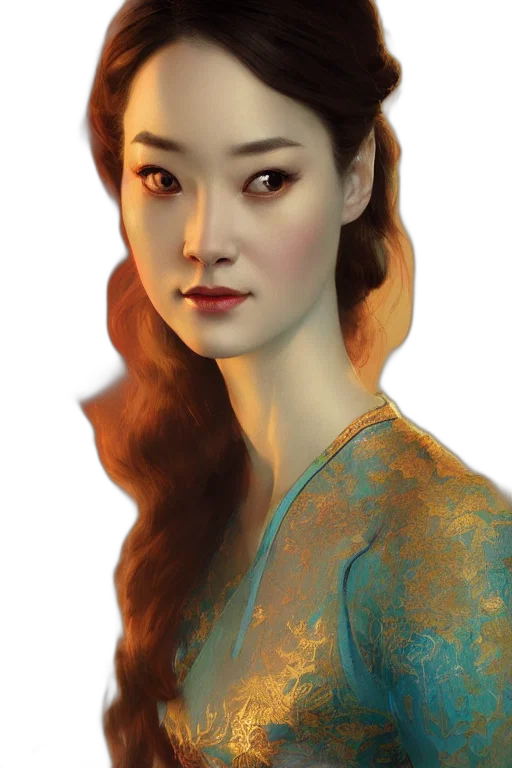 face, dress, crown, dragon, photorealistic, fantasy art, oil painting, concept art transparent PNG cut-out